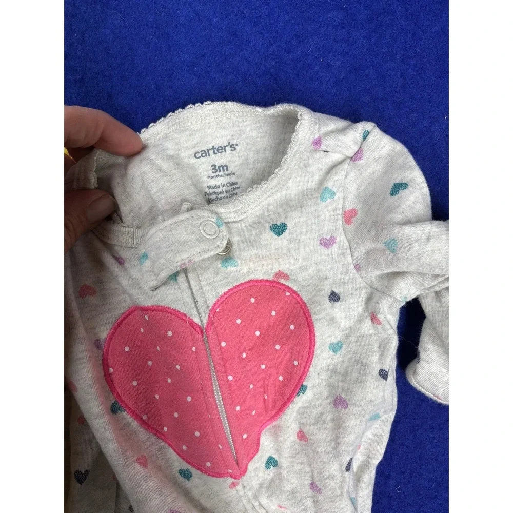 Cottagecore Baby Girl Carter's Gerber Pajamas Lot 0-3M Multicolor